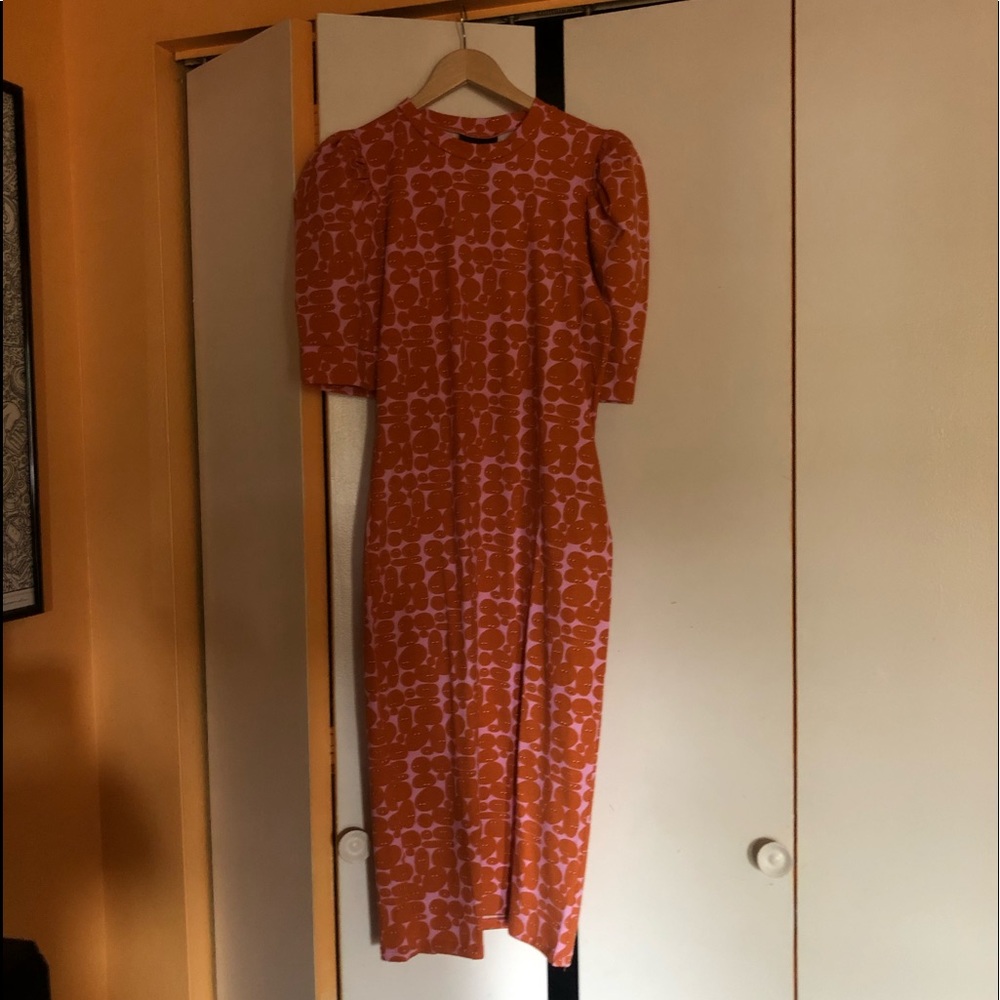 NWT NOOWORKS PUFF DRESS PEBBLE PEOPLE LARGE
